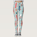 Legging Marcadores de Bibliotecários e Livros Patterados<br><div class="desc">Estas leggings divertidas apresentam um padrão completo de ilustrações de marcadores em tons de coral,  cor verde e cor castanho em relação a um fundo de cor verde da casa da moeda. São perfeitos para amantes de livros e bibliotecários ou qualquer um quer mostrar seu amor pela leitura.</div>