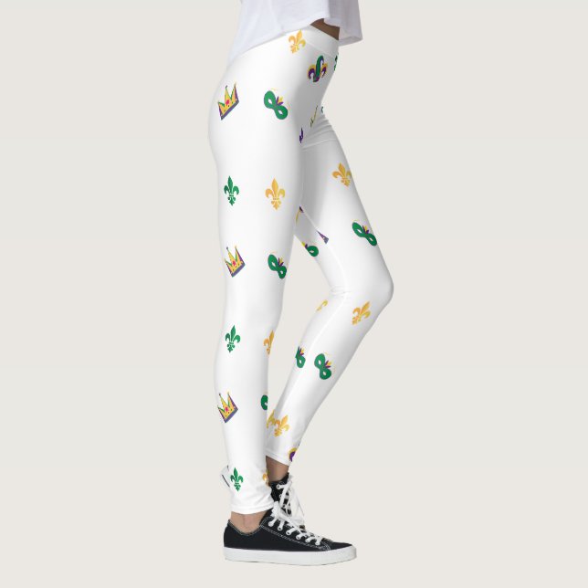 Legging Mardi Gras Carnaval de Fleur de Lis Diamond Harleq (Direita)