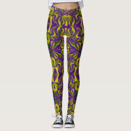 Legging Mardi Gras Kaleidoscope