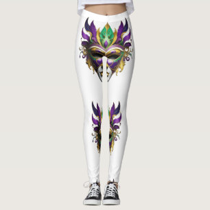 Legging Mardi Gras Mask Thunder_Cove