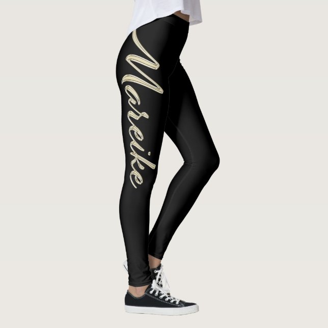 Legging Mareike white gold Handwriting Hose (Direita)