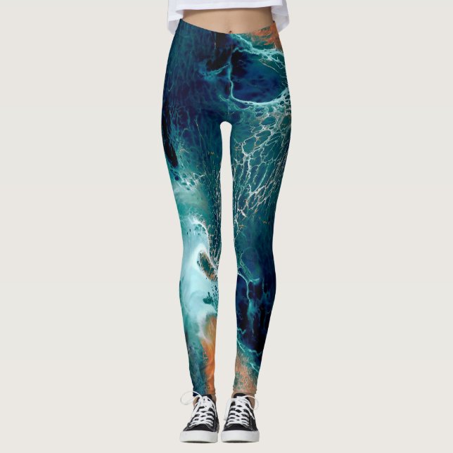 Legging Marés Esmeraldas em Movimento (Frente)