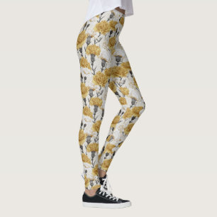 Legging Marfim e Ouro Halterofilismo Cravo Estética