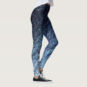 Legging Marinho Azul a Brilho de Ombre Ceruliano, Elemento
