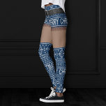 Legging Marinho Azul,  Suave, saia curta | Pele Escura<br><div class="desc">Design de Natal único e divertido, com shorts/saia em si, olha no padrão nórdico de suéter feio, com coxas altas, para uma aparência sexy e uma sensação conservadora. Para outras cores ou produtos correspondentes, visite a loja justFharryn Zazzle ou entre em contato com o designer, c/o Fharryn@yahoo.com Todos os direitos...</div>
