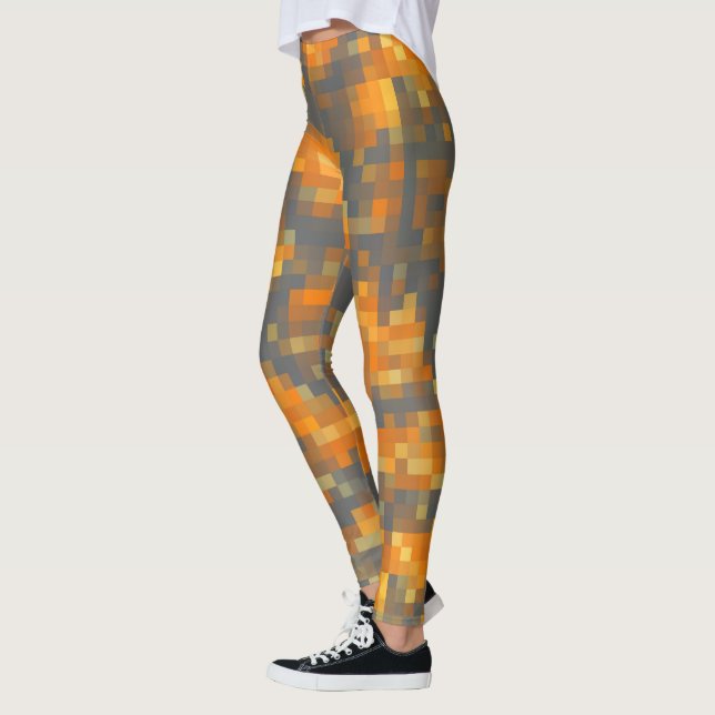 Legging Marinho de mostarda laranja com risca (Esquerda)