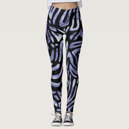 Legging Marinho e faixas de zebra negras