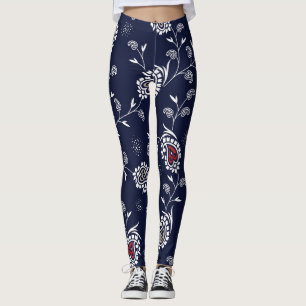 Legging Marinho Paisley: Elegante Pattern Design.