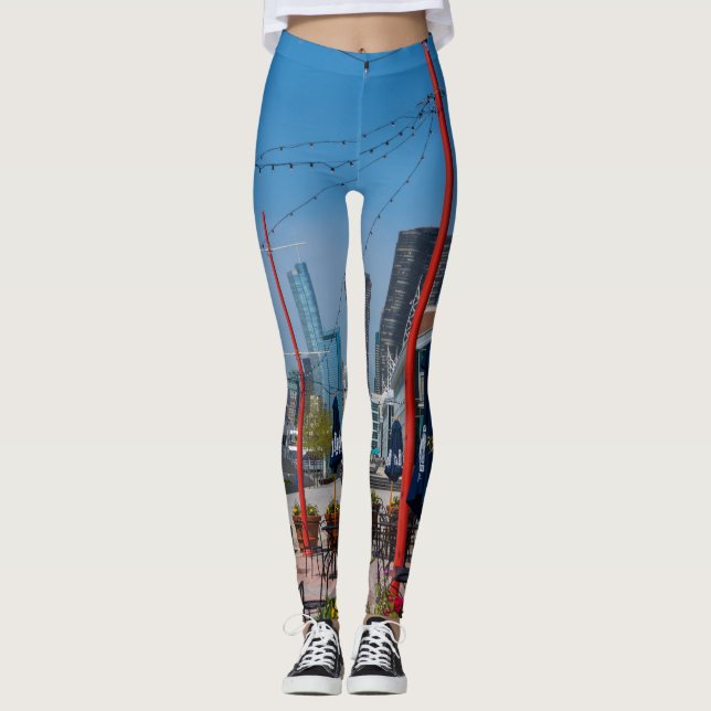 Legging Marinho por Linhas (Frente)