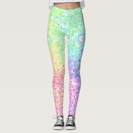 Legging Mármaco-arco-íris máximo vibrante colorido