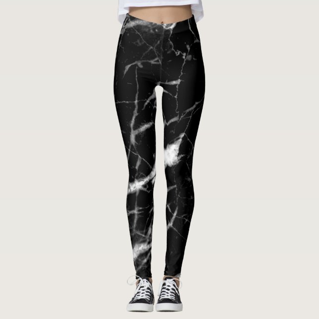 Legging Mármaco preto e branco (Frente)