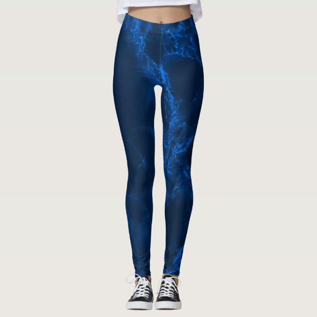 Legging Mármore azul escuro (Frente)