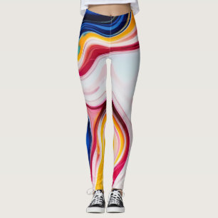 Legging Mármore azul-preto-branco-cor-de-rosa