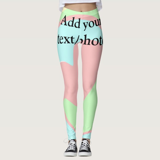 Legging Mármore de derramamento de acrílico simples adicio (Frente)