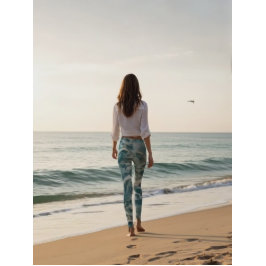Legging Mármore de Ondas do Oceano