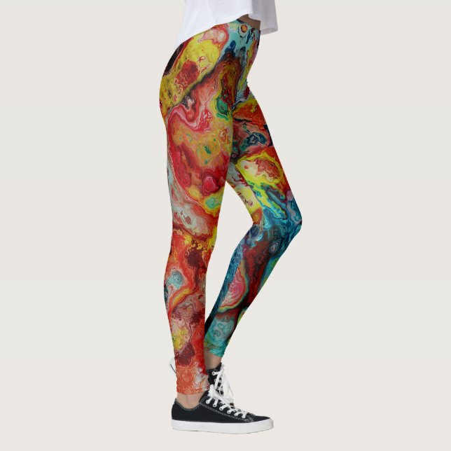 Legging Mármore de pintura com raspagem (Direita)