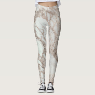 Legging Mármore Glam Rosa Pink Dourado Prata Estilo de Des