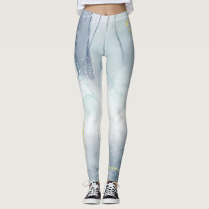 Legging Mármore Líquido Realista com Dourado