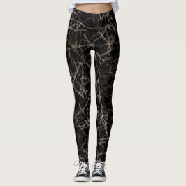 Legging Mármore Preto Elegante e Textura de Pedra Mal-humo