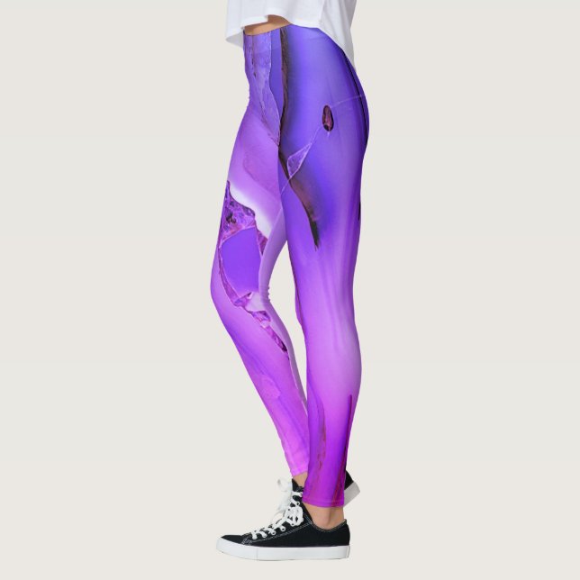 Legging Mármore Roxo Exótico (Esquerda)