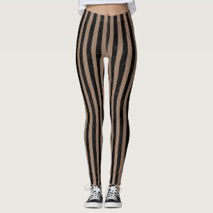 LEGGING MÁRMORE STRIPES1 PRETO & LÁPIS DE COR CASTANHA