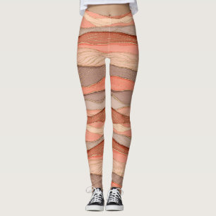 Legging Mármore Veia Dourada Terracota - Luxo Quente (10)