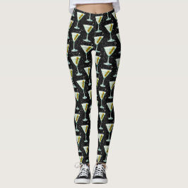 Legging Martini Cocktail Pattern