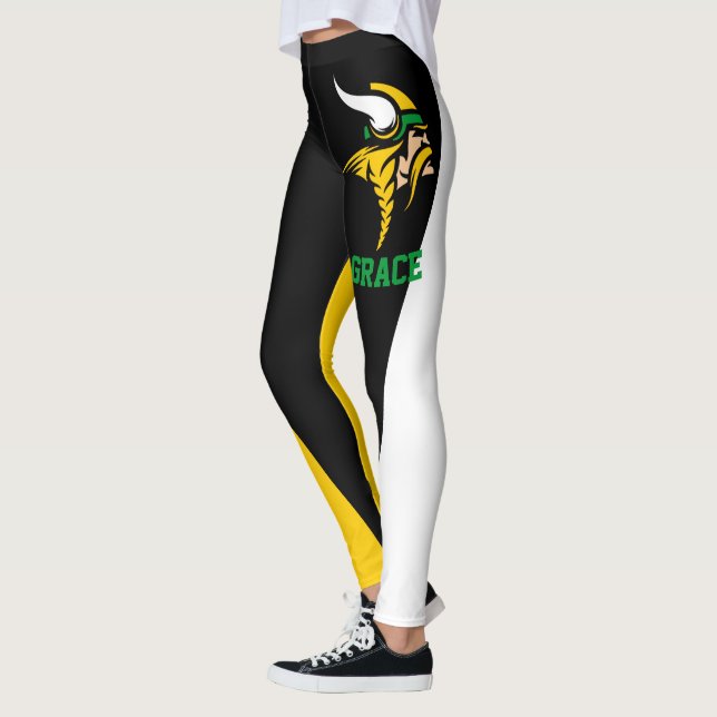 Legging Mascote Preto/Verde/Dourado/Branco do Ventilador d (Esquerda)