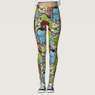 Legging Mash de Monstro de Halloween