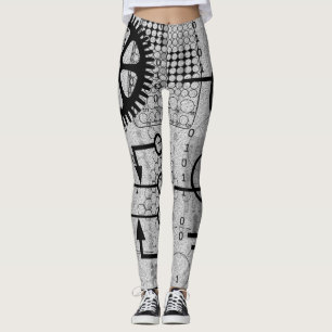 Legging Matemática Eletrônica do Engenheiro Cyberpunk Te
