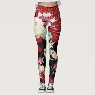 Legging Matéria têxtil japonesa do QUIMONO, teste padrã