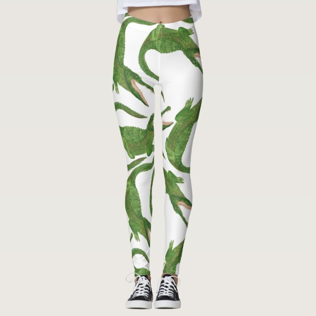 Legging Matriz Crocodilo White Watercolor (Frente)