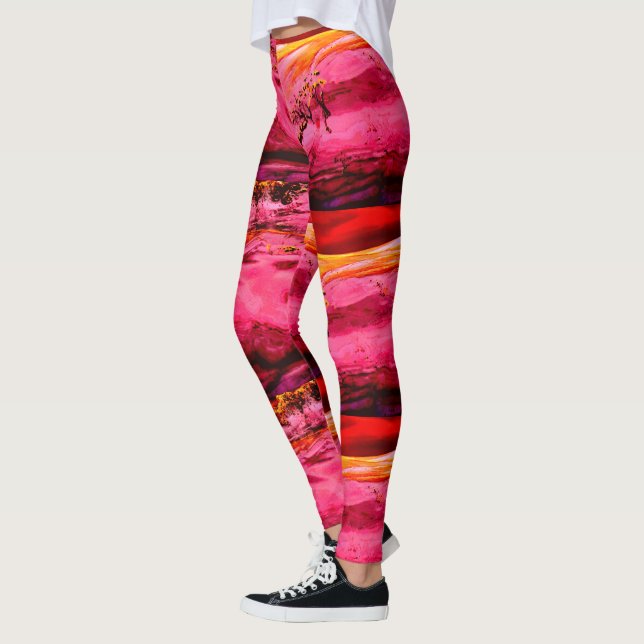 Legging Maui ondas Thunder_Cove rosa/vermelho (Esquerda)