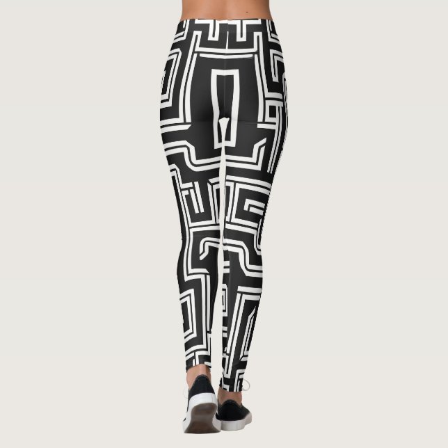 Legging Maze Monocromo Minimalista (Verso)