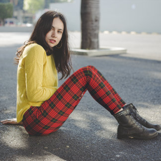 Legging McQueen Tartan Red Black