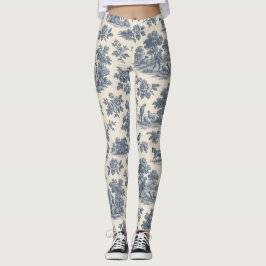 Legging Meadow - Blue Toile Pattern Leggin