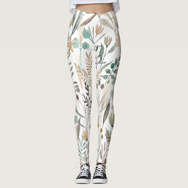 Legging Meadow Wildflower: Watercolor Charm. (Frente)