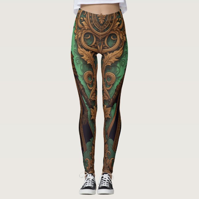 Legging Médico da peste gótica SCP-049 Halloween Steampunk (Frente)