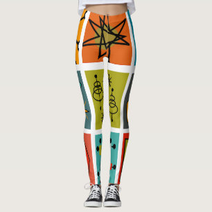 Legging Médio-século Moderno Smorgasbord