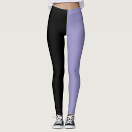 Legging Meia Lavanda Negra Monocromática