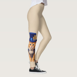 Legging Meias-calças Blue Rose Top‑Hat Cat