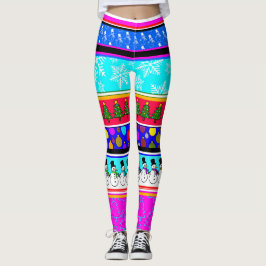 Legging Meias Coloridas de Natal