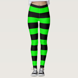 Legging Meias de bruxas riscadas pretas e verdes