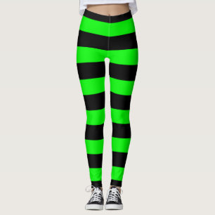 Legging Meias de bruxas riscadas pretas e verdes