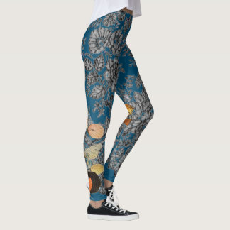 LEGGING MEIAS DE COMPRIMENTO COM ESTAMPADO DE RENDAS ANTIG
