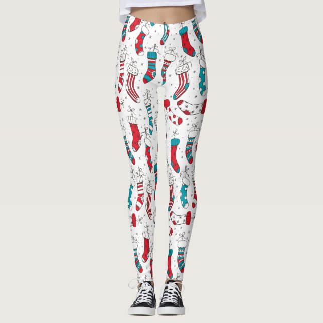 Legging Meias de Natal (Frente)