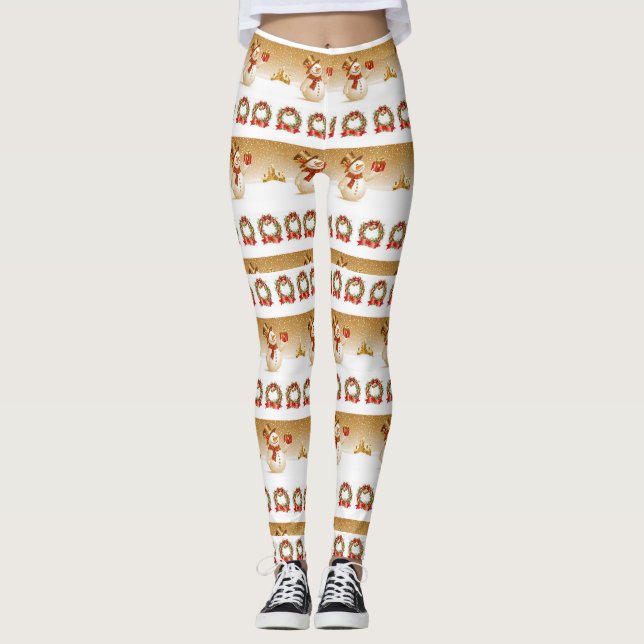 Legging Meias de Natal (Frente)