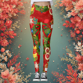 Legging Meias de Natal