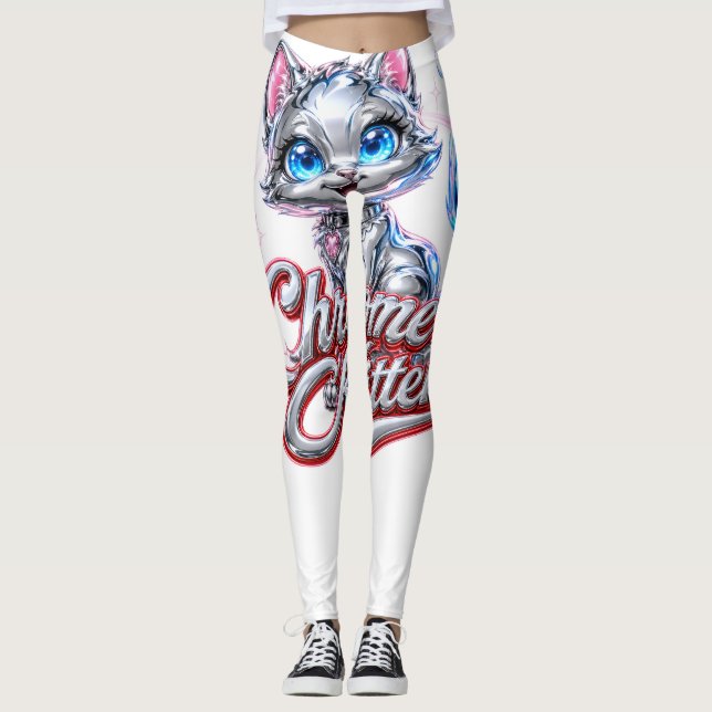 Legging Meias "Meow vibes" da CHROME KITTEN (Frente)