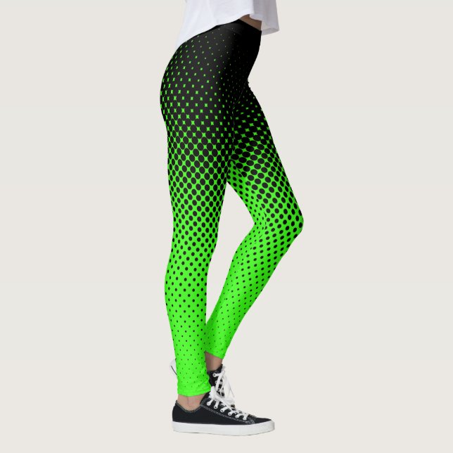 Legging Meio-tom preto e verde (Direita)
